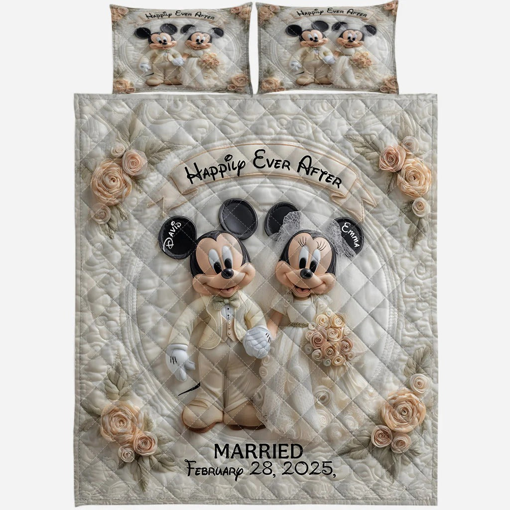Happily Ever After - Personalized Couple Bedding Set