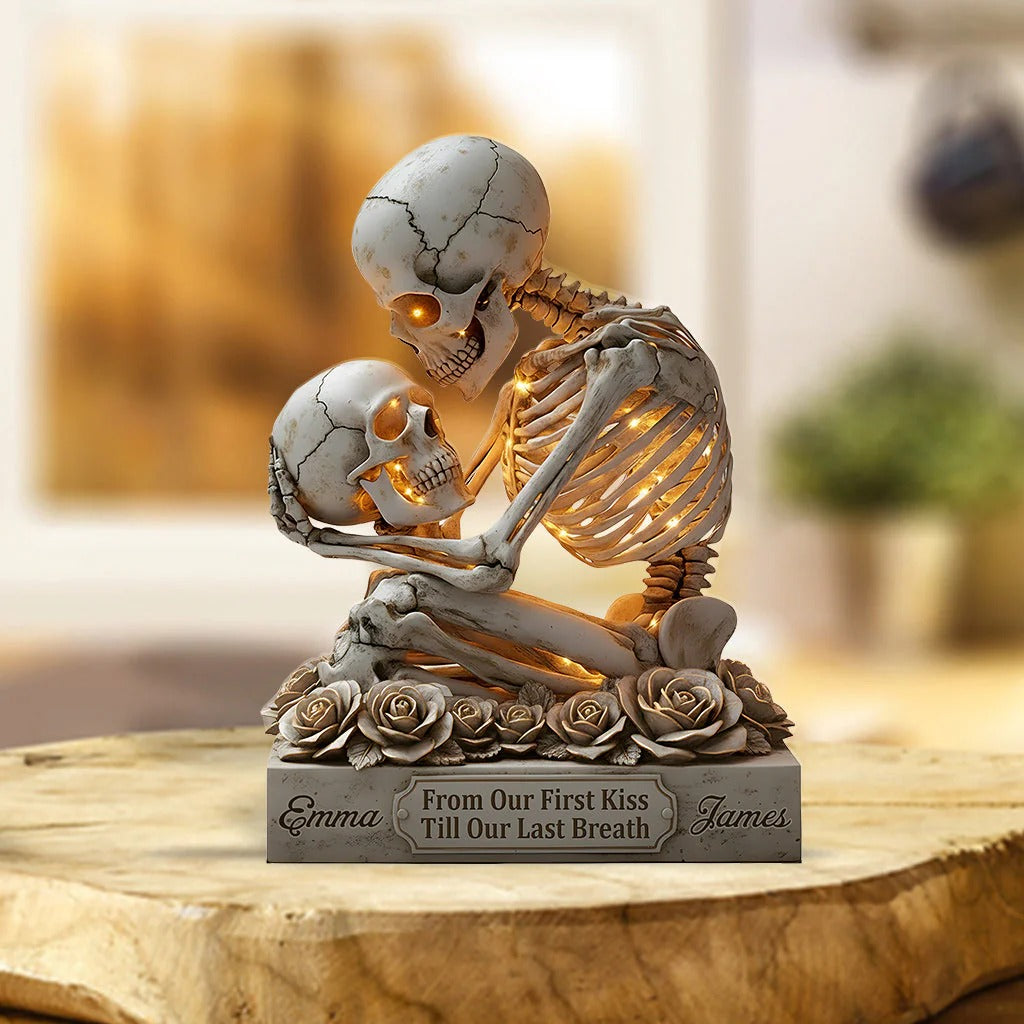 From Our First Kiss Till Our Last Breath - Personalized Custom Shaped Acrylic Plaque