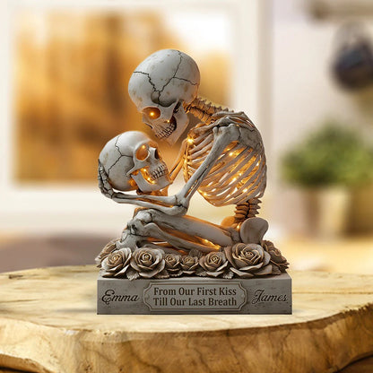 From Our First Kiss Till Our Last Breath - Personalized Custom Shaped Acrylic Plaque