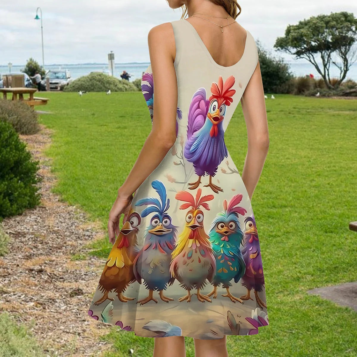 Chicken Lovers - Personalized Sleeveless Dress