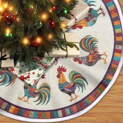 Love Chicken - Personalized Chicken Tree Skirt