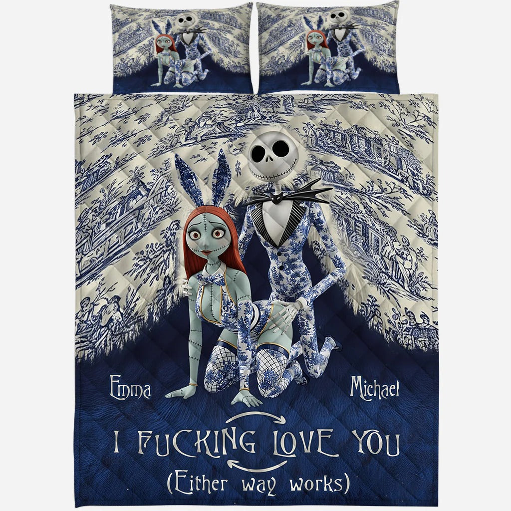 I Love You - Personalized Couple Bedding Set