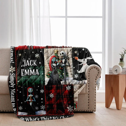 Merry Christmas Couple- Personalized Nightmare Blanket