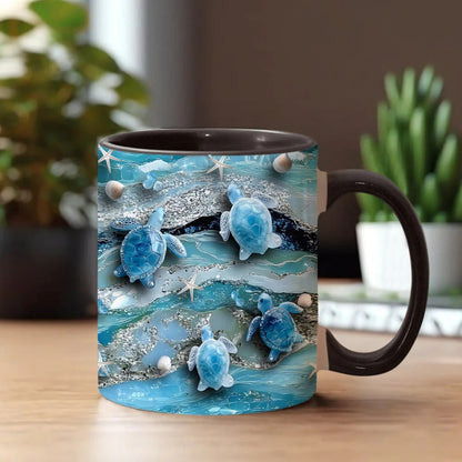 Love Turtles, Personalized Turtle Accent Mug