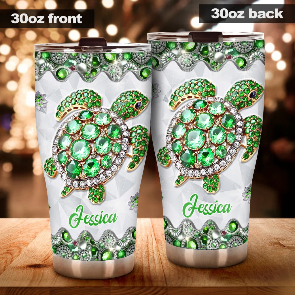 Personalized Love Turtles Tumbler