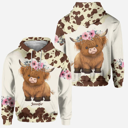 Just A Girl Who Loves Highland Cow - Personalized Hoodie and Leggings