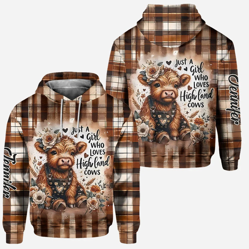 Love Highland Cows - Personalized Hoodie and Leggings