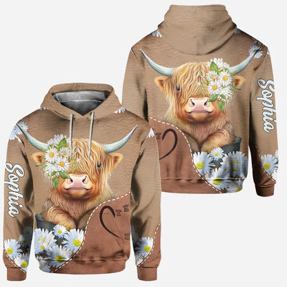 Love Highland Cows - Personalized Hoodie and Leggings