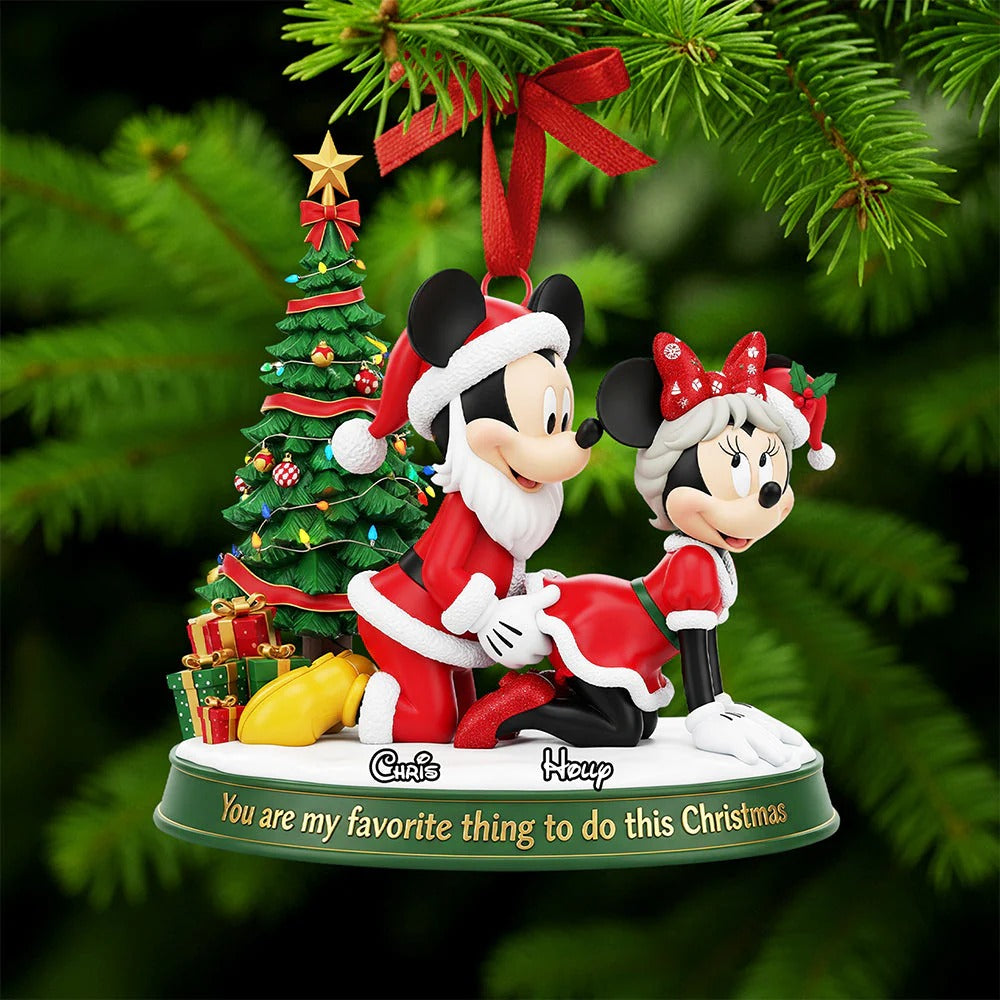 Naughty Claus Couple Ornament  - Personalized Gifts For Couple Ornament