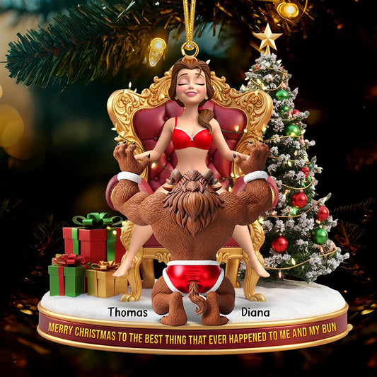 Naughty Couple Christmas Ornament - Personalized Gifts For Couple Ornament
