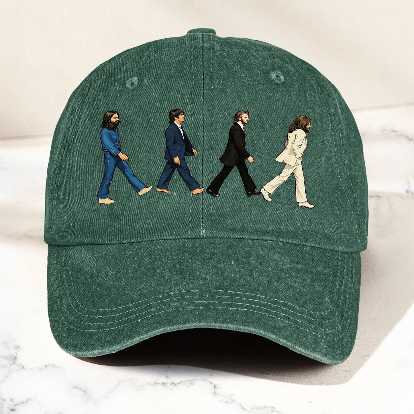 Abbey Road Denim Dad Cap - Retro Vintage Dad Cap Gift For Dad