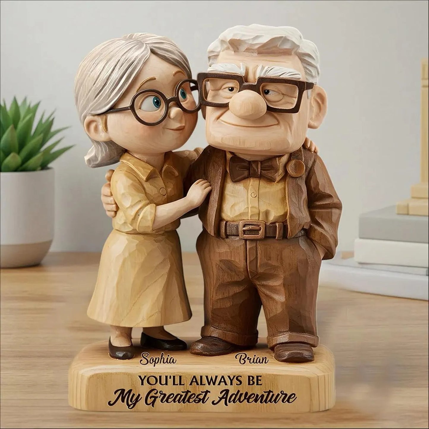 Personalized Old Couple Custom Shaped Acrylic Plaque