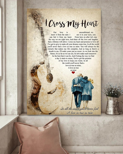 I Cross My Heart - Couple Canvas And Poster