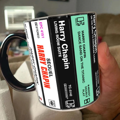 Harry Chapin Albums Cassette Collection Retro Accent Mug