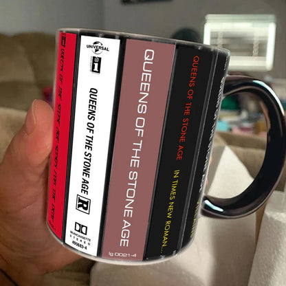 Queens Of The Stone Age Albums Cassette Collection Retro Accent Mug