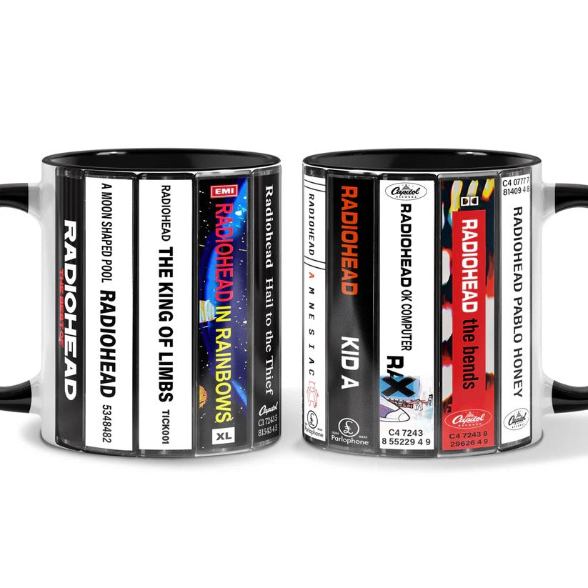 Radiohead Albums Cassette Collection Retro Accent Mug