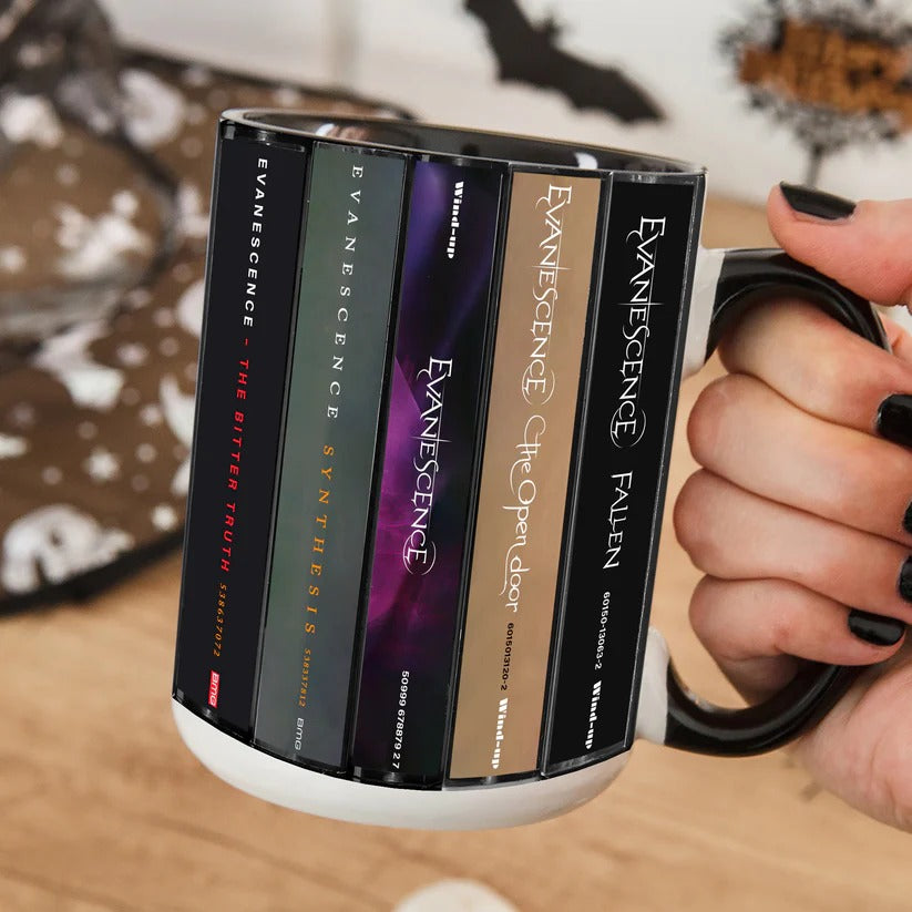 Evanescence Albums Cassette Collection Retro Accent Mug