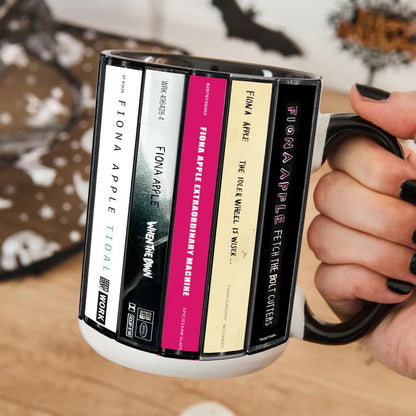 Fiona Apple Albums Cassette Collection Retro Accent Mug