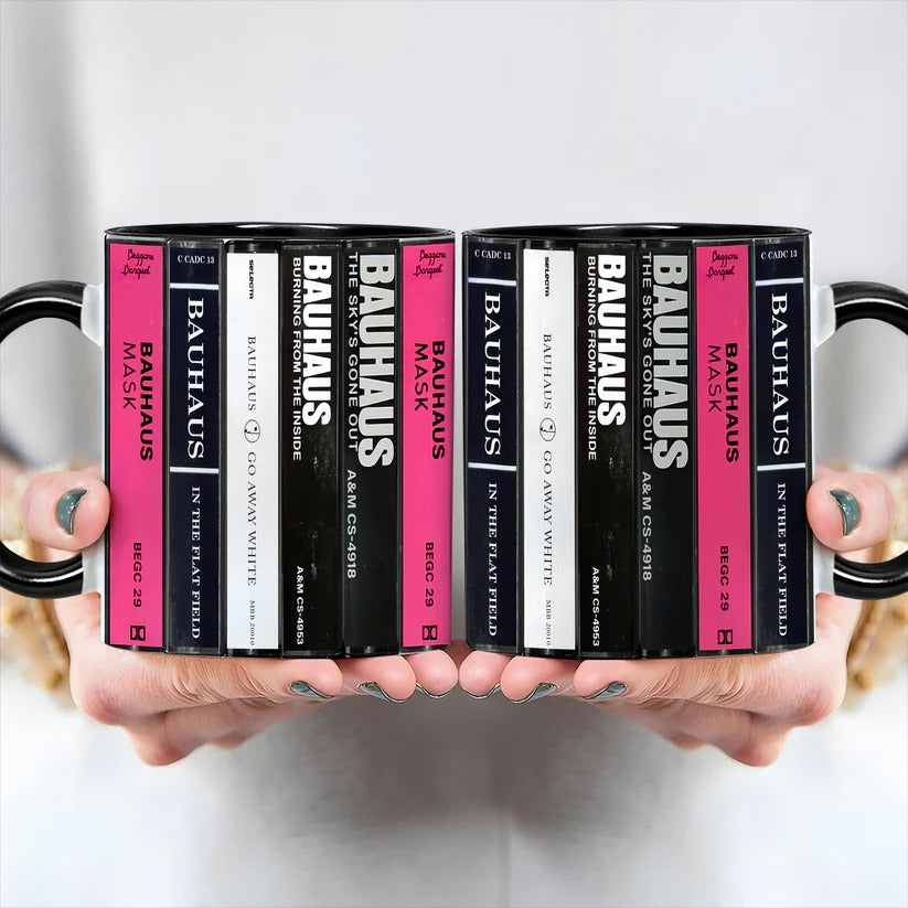 Bauhaus Albums Cassette Collection Retro Accent Mug