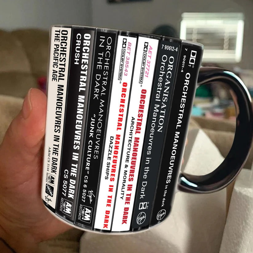 Orchestral Manoeuvres In The Dark Albums Cassette Collection Retro Accent Mug