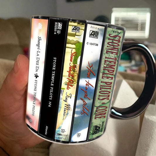 Stone Temple Pilots Albums Cassette Collection Retro Accent Mug