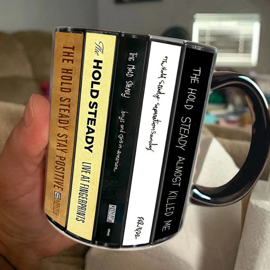 The Hold Steady Albums Cassette Collection Retro Accent Mug