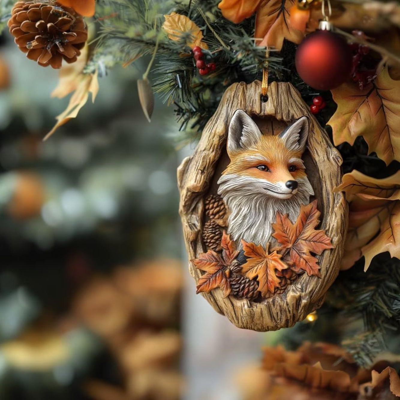 Fox Ornament - Christmas Gift Ornament