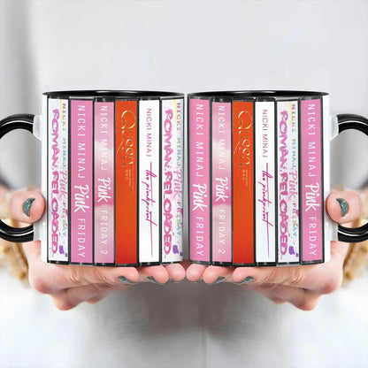 Nicki Minaj Albums Cassette Collection Retro Accent Mug
