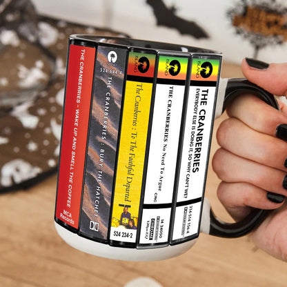 The Cranberries Albums Cassette Collection Retro Accent Mug