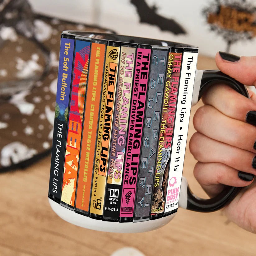 The Flaming Lips Albums Cassette Collection Retro Accent Mug