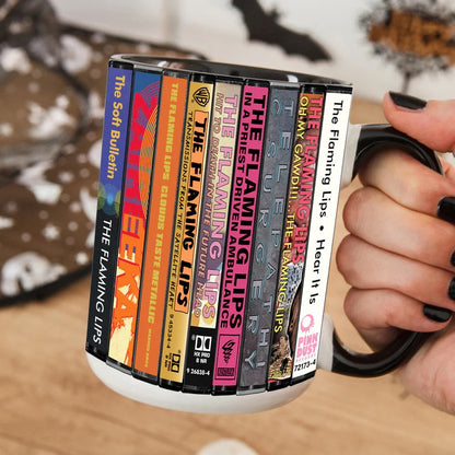 The Flaming Lips Albums Cassette Collection Retro Accent Mug