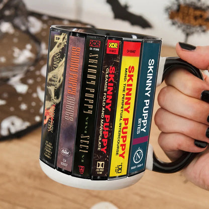 Skinny Puppy Albums Cassette Collection Retro Accent Mug