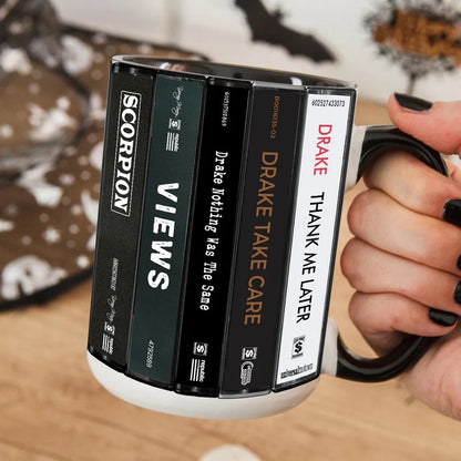 Drake Albums Cassette Collection Retro Accent Mug