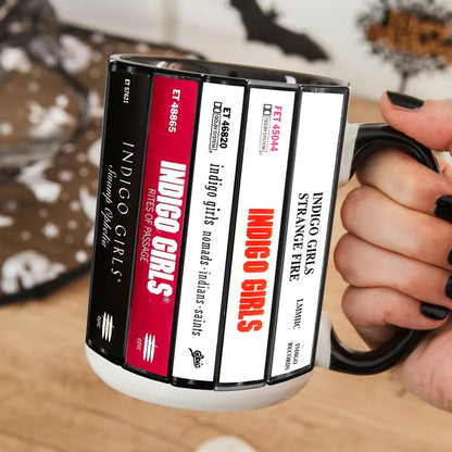 Indigo Girls Albums Cassette Collection Retro Accent Mug