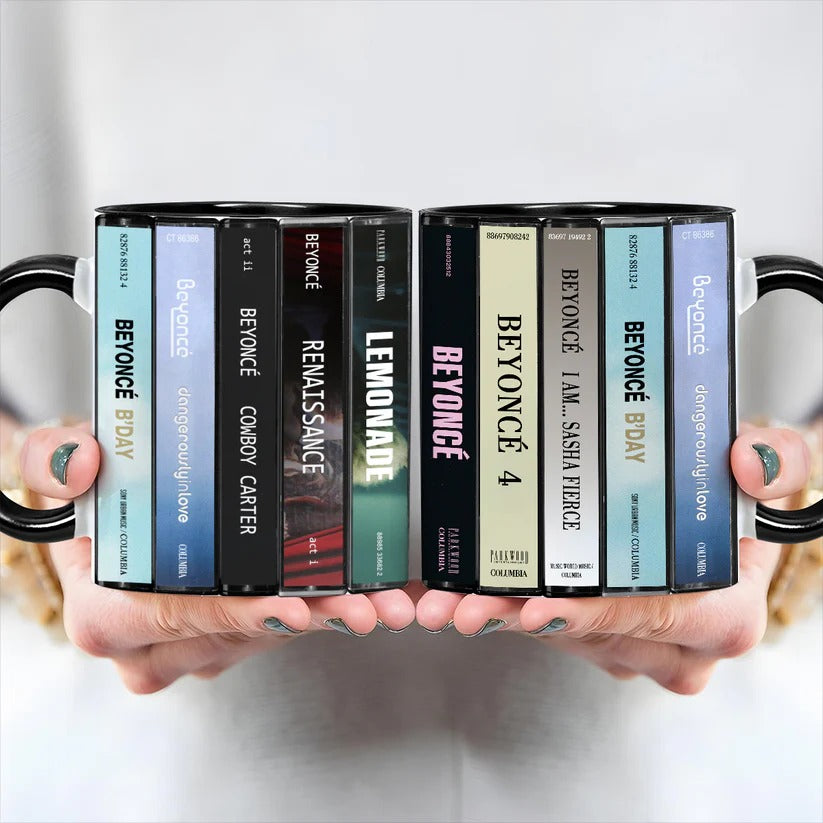 Beyoncé Albums Cassette Collection Accent Mug
