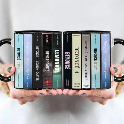 Beyoncé Albums Cassette Collection Accent Mug