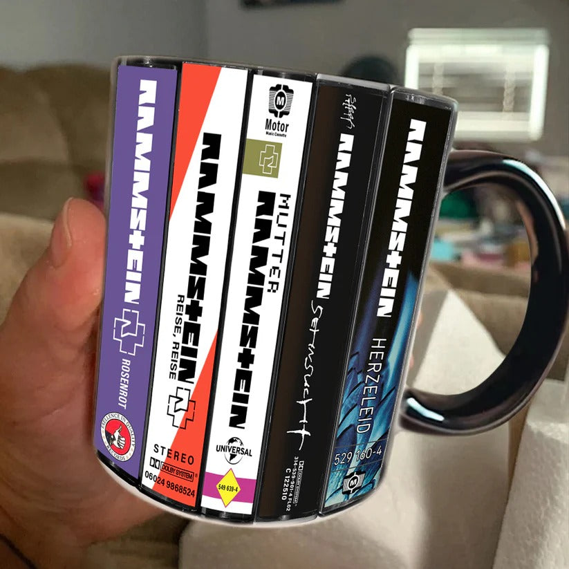 Rammstein Albums Cassette Collection Retro Accent Mugs
