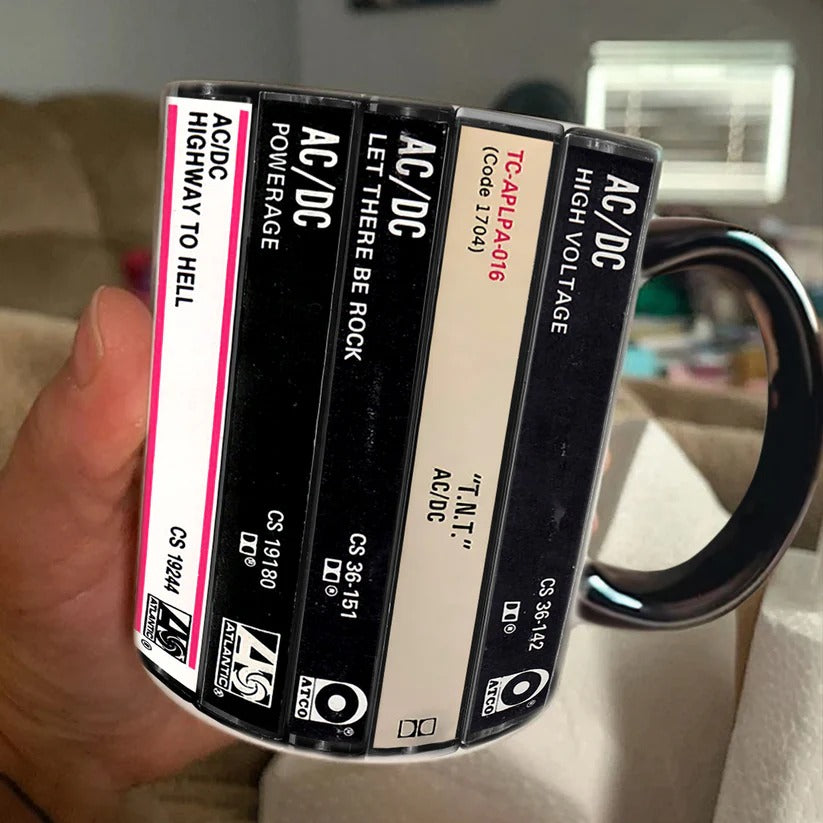 AC_DC Albums Cassette Retro Collection Accent Mug