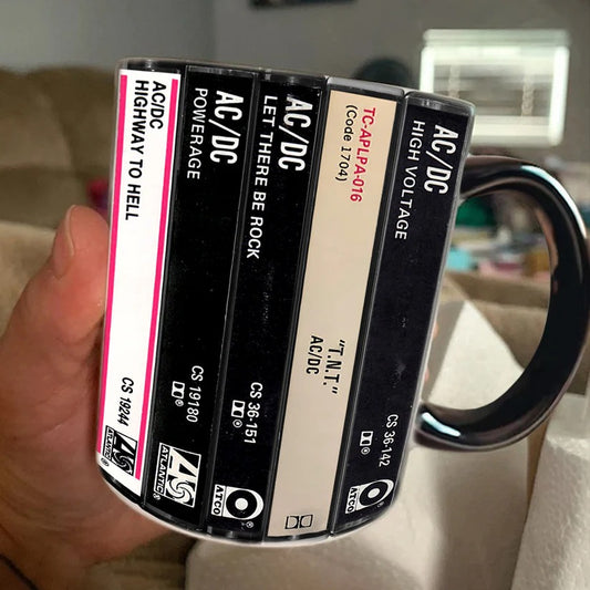 AC_DC Albums Cassette Retro Collection Accent Mug