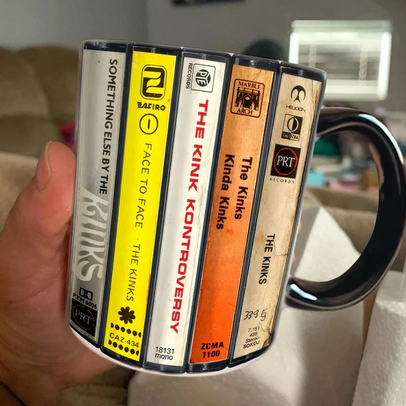 The Kinks Albums Cassette Retro Collection Accent Mug