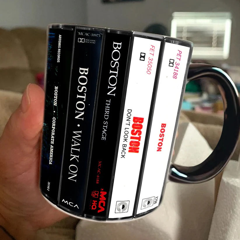 Boston Albums Cassette Collection Retro Accent Mug