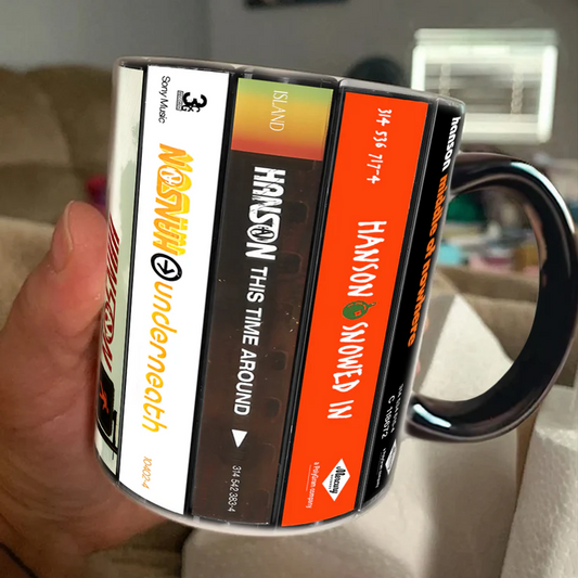 Hanson Albums Cassette Collection Retro Accent Mug