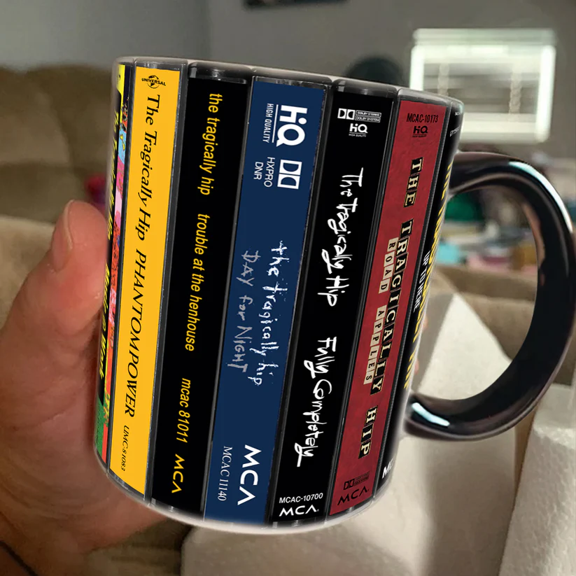 The Tragically Hip Albums Cassette Collection Retro Accent Mug