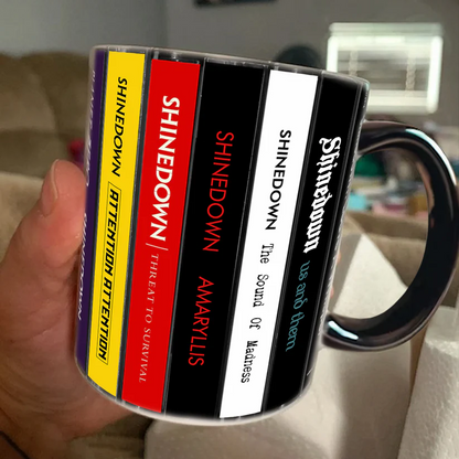 Shinedown Albums Cassette Collection Retro Accent Mug