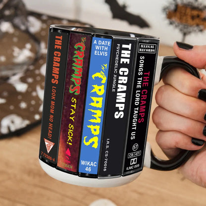 The Cramps Albums Cassette Collection Retro Accent Mug