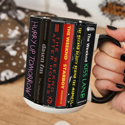 The Weeknd Albums Cassette Collection Retro Accent Mug