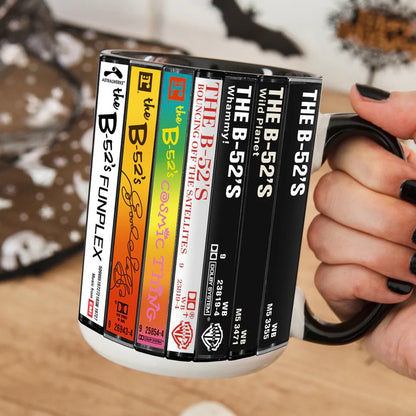 The B-52's Albums Cassette Collection Retro Accent Mug
