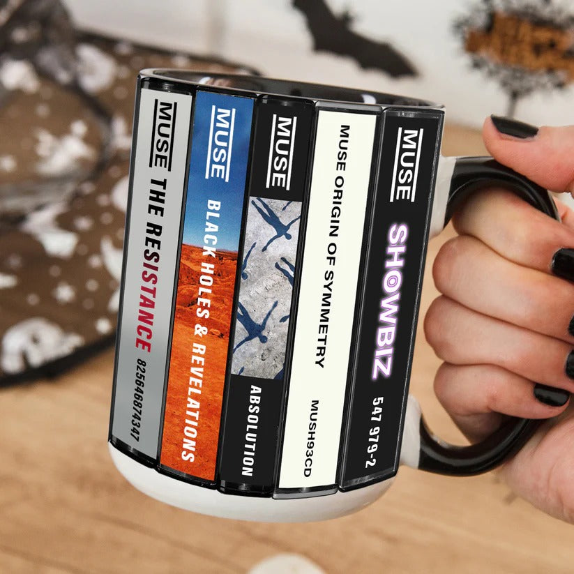 Muse Albums Cassette Collection Retro Accent Mug