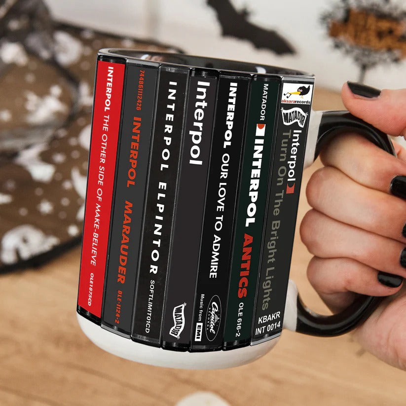 Interpol Albums Cassette Collection Retro Accent Mug