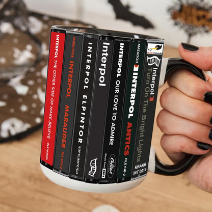 Interpol Albums Cassette Collection Retro Accent Mug